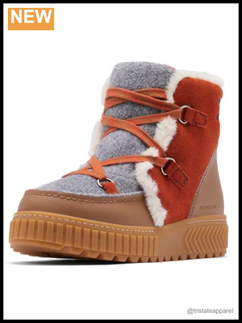 Ankle High Waterproof Snow Boots Suede Faux Fur Lace-Up Winter Casual